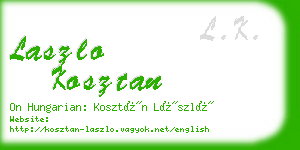 laszlo kosztan business card